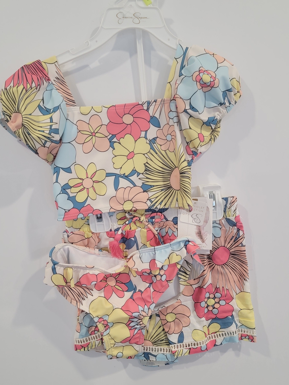 3 piece Jessica Simpson Swimsuit -Pastel Multi